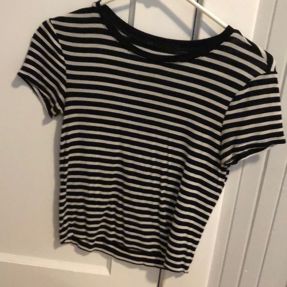Forever 21. White and black striped tee